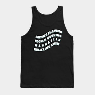 Manhattan City Round Trip USA Travel Holiday Slogan Tank Top